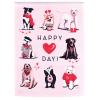 Flag Dogs Happy Valentines Day 13x18