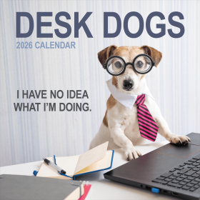 2026 Desk Dogs Wall Calendar