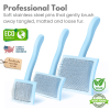 Curved Blue Large Pet Slicker Brush