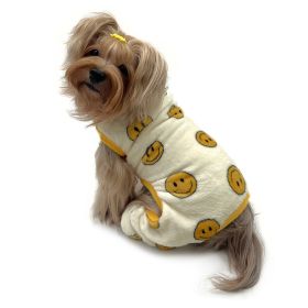 Ultra Plush Happy Face Front Sleeveless Pajamas - XL