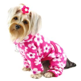 Full Blossom Fleece Turtleneck Pajamas - XS