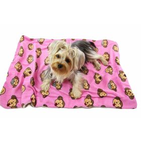 Silly Monkey Ultra-Plush Blanket - Pink - L