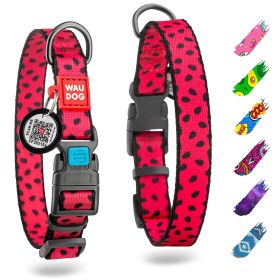 Nylon Dog Collar 14-23 in Neck x 1 in Wide Adjustable Dog Collar for Large Small & Medium Dogs Breakaway Puppy Collars Boy & Girl Dog Collars wit
