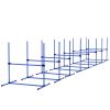 PawHut 8 Piece Dog Agility Set with Adjustable Height Jump Bars, Carry Bag, Displacing Top Bar, Blue