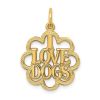 14k I LOVE DOGS Charm