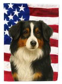 Black Tri American Shepherd American Flag Garden Flag Mailbox Flag Decorative Yard Flag Banner Outside Patio Artwork Yard Flower Beds, Garden Size