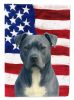 Blue American Staffordshire Terrier American Flag Garden Flag Mailbox Flag Decorative Yard Flag Banner Outside Patio Artwork Yard Flower Beds