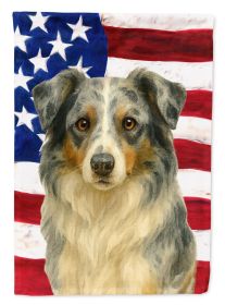 Blue Merle Border Collie American Flag Garden Flag Mailbox Flag Decorative Yard Flag Banner Outside Patio Artwork Yard Flower Beds, Garden Size