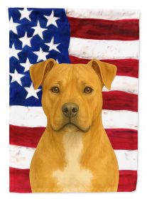 Fawn American Staffordshire Terrier American Flag Garden Flag Mailbox Flag Decorative Yard Flag Banner Outside Patio Artwork Yard Flower Beds