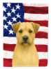 Wheaten Border Terrier American Flag Garden Flag Mailbox Flag Decorative Yard Flag Banner Outside Patio Artwork Yard Flower Beds, Garden Size
