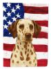 Liver Dalmatian American Flag Garden Flag Mailbox Flag Decorative Yard Flag Banner Outside Patio Artwork Yard Flower Beds, Garden Size, Multicolor