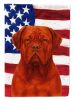 Mahogany Dogue de Bordeaux American Flag Garden Flag Mailbox Flag Decorative Yard Flag Banner Outside Patio Artwork Yard Flower Beds, Garden Size