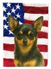 Black and Tan Chihuahua American Flag Garden Flag Mailbox Flag Decorative Yard Flag Banner Outside Patio Artwork Yard Flower Beds, Garden Size