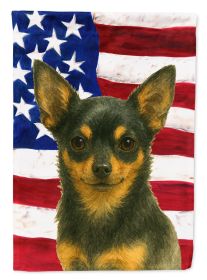 Black and Tan Chihuahua American Flag Garden Flag Mailbox Flag Decorative Yard Flag Banner Outside Patio Artwork Yard Flower Beds, Garden Size