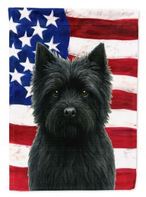 Black Cairn Terrier American Flag Garden Flag Mailbox Flag Decorative Yard Flag Banner Outside Patio Artwork Yard Flower Beds, Garden Size, Multicolor