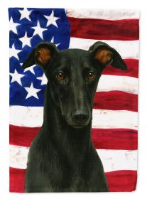 Black Greyhound American Flag Garden Flag Mailbox Flag Decorative Yard Flag Banner Outside Patio Artwork Yard Flower Beds, Garden Size, Multicolor