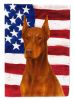 Red Doberman Pinscher American Flag Garden Flag Mailbox Flag Decorative Yard Flag Banner Outside Patio Artwork Yard Flower Beds, Garden Size