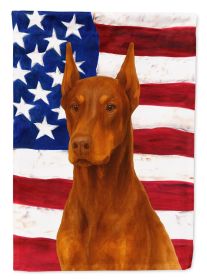 Red Doberman Pinscher American Flag Garden Flag Mailbox Flag Decorative Yard Flag Banner Outside Patio Artwork Yard Flower Beds, Garden Size