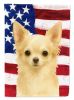 Cream Chihuahua American Flag Garden Flag Mailbox Flag Decorative Yard Flag Banner Outside Patio Artwork Yard Flower Beds, Garden Size, Multicolor