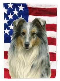 Blue Merle Collie American Flag Garden Flag Mailbox Flag Decorative Yard Flag Banner Outside Patio Artwork Yard Flower Beds, Garden Size, Multicolor