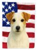 White Jack Russell Terrier American Flag Garden Flag Mailbox Flag Decorative Yard Flag Banner Outside Patio Artwork Yard Flower Beds, Garden Size