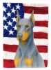 Blue Doberman Pinscher American Flag Garden Flag Mailbox Flag Decorative Yard Flag Banner Outside Patio Artwork Yard Flower Beds, Garden Size