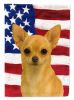 Fawn Chihuahua American Flag Garden Flag Mailbox Flag Decorative Yard Flag Banner Outside Patio Artwork Yard Flower Beds, Garden Size, Multicolor