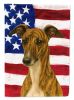 Brindle Whippet American Flag Garden Flag Mailbox Flag Decorative Yard Flag Banner Outside Patio Artwork Yard Flower Beds, Garden Size, Multicolor