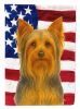 Blue and Tan Longhaired Yorkshire Terrier American Flag Garden Flag Mailbox Flag Decorative Yard Flag Banner Outside Patio Artwork Yard Flower Beds