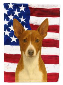 Chocolate and White Rat Terrier American Flag Garden Flag Mailbox Flag Decorative Yard Flag Banner Outside Patio Artwork Yard Flower Beds, Garden Size