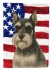 Black and Silver Schnauzer American Flag Garden Flag Mailbox Flag Decorative Yard Flag Banner Outside Patio Artwork Yard Flower Beds, Garden Size