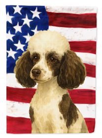 Parti Toy Poodle American Flag Garden Flag Mailbox Flag Decorative Yard Flag Banner Outside Patio Artwork Yard Flower Beds, Garden Size, Multicolor
