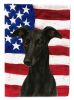 Black Whippet American Flag Garden Flag Mailbox Flag Decorative Yard Flag Banner Outside Patio Artwork Yard Flower Beds, Garden Size, Multicolor