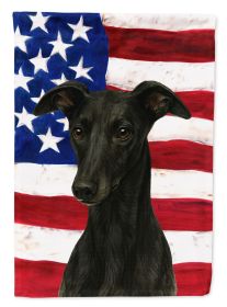 Black Whippet American Flag Garden Flag Mailbox Flag Decorative Yard Flag Banner Outside Patio Artwork Yard Flower Beds, Garden Size, Multicolor