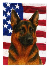 Black and Red German Shepherd American Flag Garden Flag Mailbox Flag Decorative Yard Flag Banner Outside Patio Artwork Yard Flower Beds, Garden Size