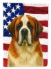Red and White Saint Bernard American Flag Garden Flag Mailbox Flag Decorative Yard Flag Banner Outside Patio Artwork Yard Flower Beds, Garden Size