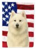 White Samoyed American Flag Garden Flag Mailbox Flag Decorative Yard Flag Banner Outside Patio Artwork Yard Flower Beds, Garden Size, Multicolor