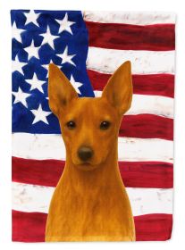 Red Miniature Pinscher American Flag Garden Flag Mailbox Flag Decorative Yard Flag Banner Outside Patio Artwork Yard Flower Beds, Garden Size