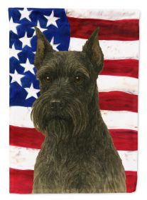 Black Schnauzer American Flag Garden Flag Mailbox Flag Decorative Yard Flag Banner Outside Patio Artwork Yard Flower Beds, Garden Size, Multicolor