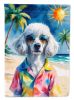 White Poodle Summer Beach Time Garden Flag Mailbox Flag Decorative Yard Flag Banner Outside Patio Artwork Yard Flower Beds, Garden Size, Multicolor