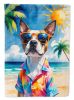 Red Boston Terrier Summer Beach Time Garden Flag Mailbox Flag Decorative Yard Flag Banner Outside Patio Artwork Yard Flower Beds, Garden Size