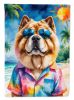 Chow Chow Summer Beach Time Garden Flag Mailbox Flag Decorative Yard Flag Banner Outside Patio Artwork Yard Flower Beds, Garden Size, Multicolor