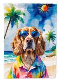 Cocker Spaniel Summer Beach Time Garden Flag Mailbox Flag Decorative Yard Flag Banner Outside Patio Artwork Yard Flower Beds, Garden Size, Multicolor