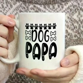 Dog Papa" Insulated Ceramic Coffee Mug - Reusable & Durable, Perfect for Office, Family, and Friends - Ideal Gift for