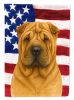 Fawn Shar Pei American Flag Garden Flag Mailbox Flag Decorative Yard Flag Banner Outside Patio Artwork Yard Flower Beds, Garden Size, Multicolor
