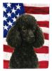 Black Miniature Poodle American Flag Garden Flag Mailbox Flag Decorative Yard Flag Banner Outside Patio Artwork Yard Flower Beds, Garden Size