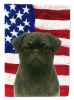 Black Pug American Flag Garden Flag Mailbox Flag Decorative Yard Flag Banner Outside Patio Artwork Yard Flower Beds, Garden Size, Multicolor