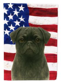 Black Pug American Flag Garden Flag Mailbox Flag Decorative Yard Flag Banner Outside Patio Artwork Yard Flower Beds, Garden Size, Multicolor