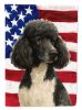 Parti Standard Poodle American Flag Garden Flag Mailbox Flag Decorative Yard Flag Banner Outside Patio Artwork Yard Flower Beds, Garden Size