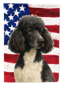 Parti Standard Poodle American Flag Garden Flag Mailbox Flag Decorative Yard Flag Banner Outside Patio Artwork Yard Flower Beds, Garden Size